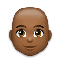 Man- Medium-Dark Skin Tone- Bald emoji on LG